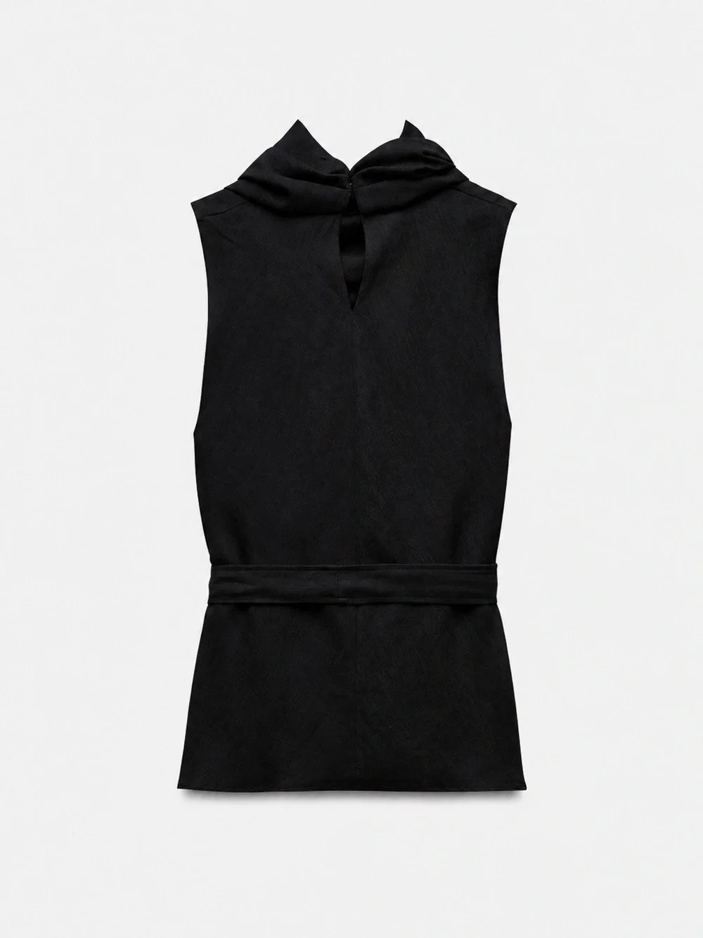 Zara black draped top